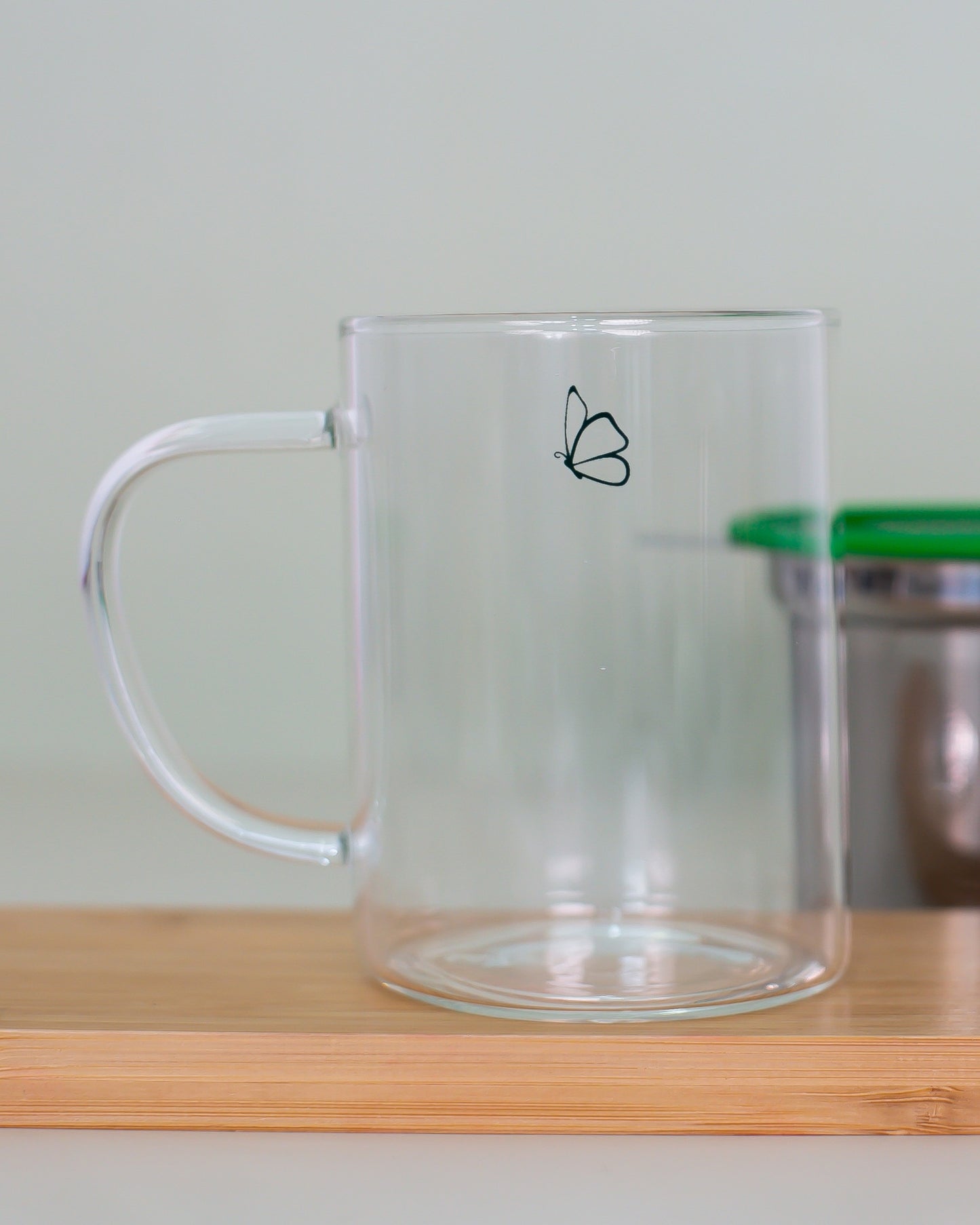 Kit com Caneca + Filtro Infusor com Protetor de Silicone Verde