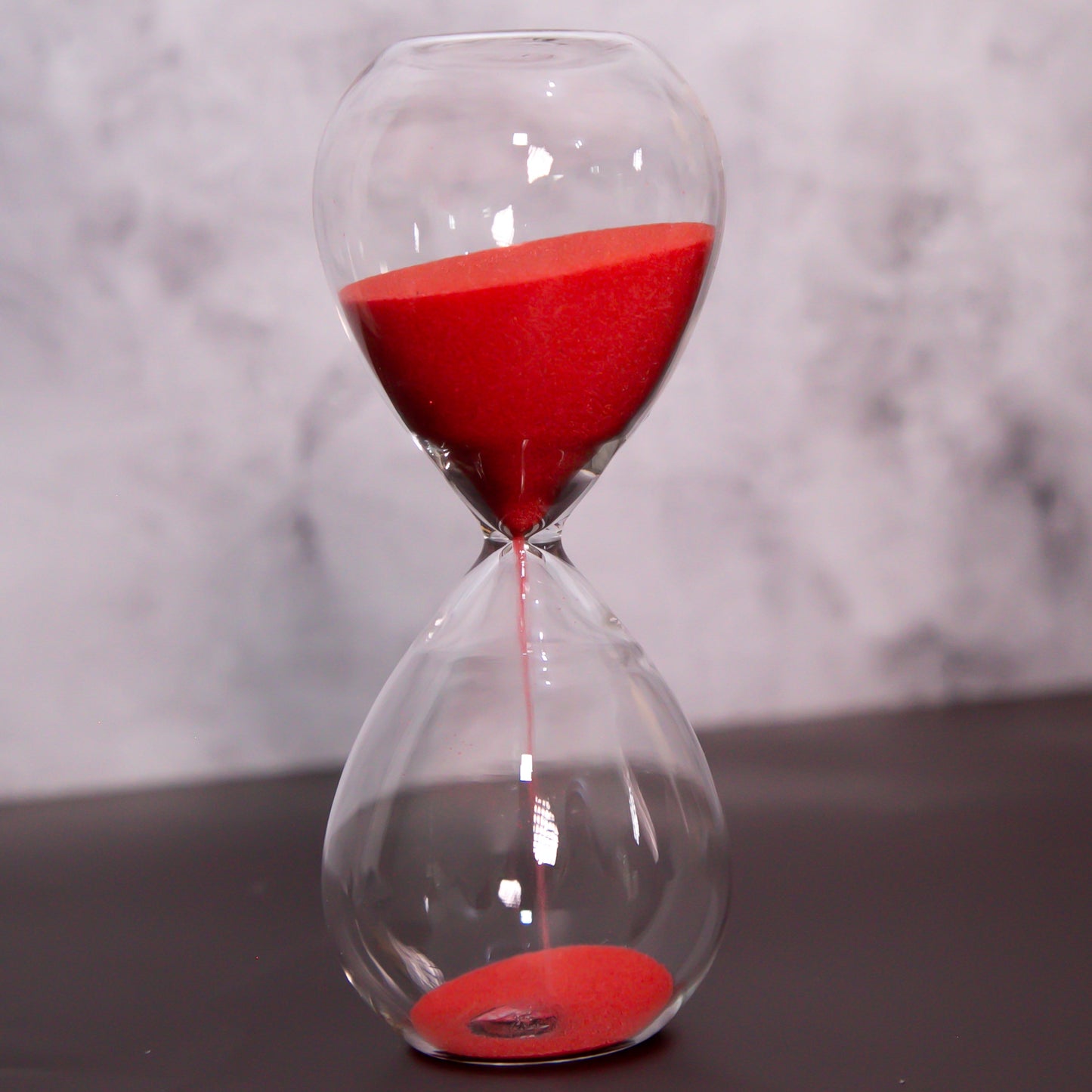 Ampulheta de Vidro Vermelha - 5 minutos