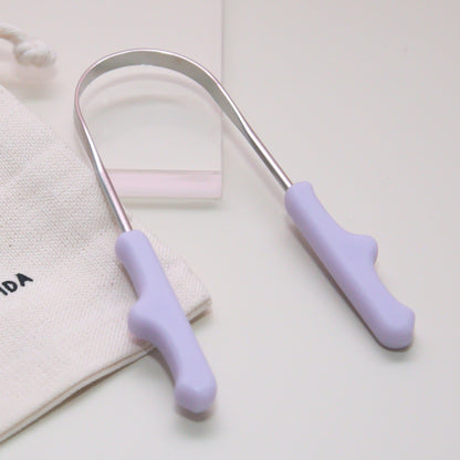 Raspador de Língua Pequeno Roxo - para Crianças
