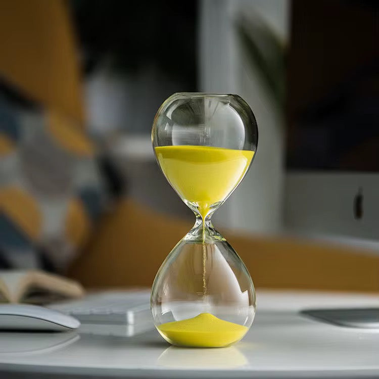 Ampulheta de Vidro Amarela - 5 minutos