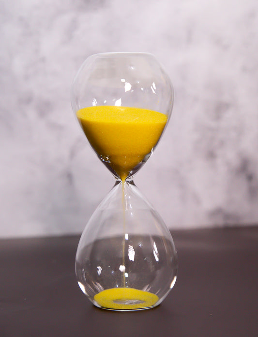 Ampulheta de Vidro Amarela - 5 minutos