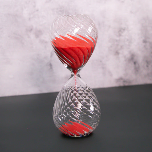 Ampulheta de Vidro Vermelho Criativo - 5 minutos