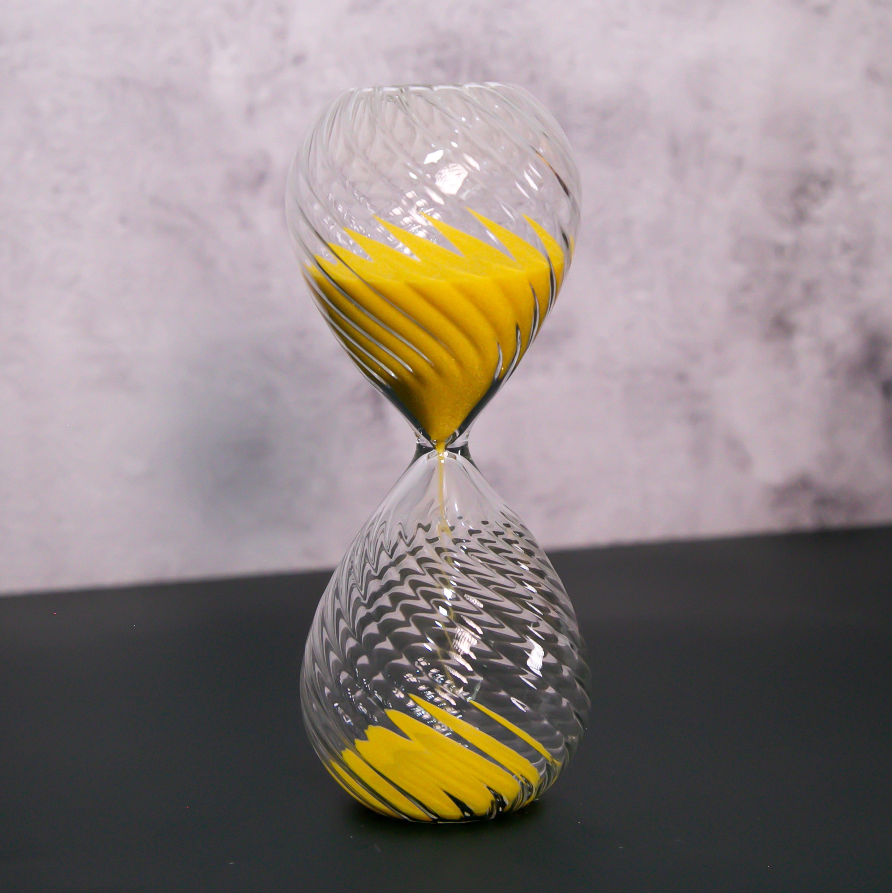 Ampulheta de Vidro Amarelo Criativo - 5 minutos