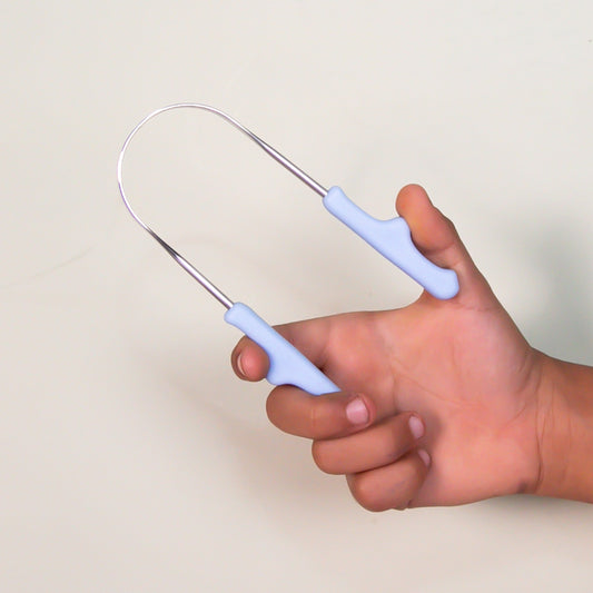 Raspador de Língua Pequeno Azul Claro - para Crianças