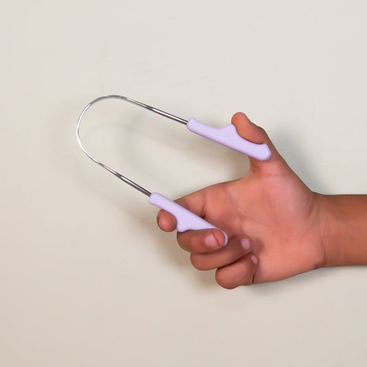 Raspador de Língua Pequeno Roxo - para Crianças